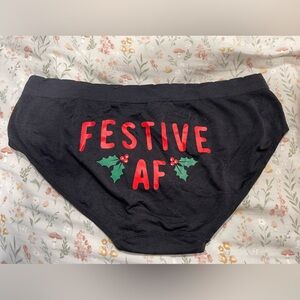 Torrid Festive AF Christmas Seamless Mid-Rise Hipster Panty Size 0